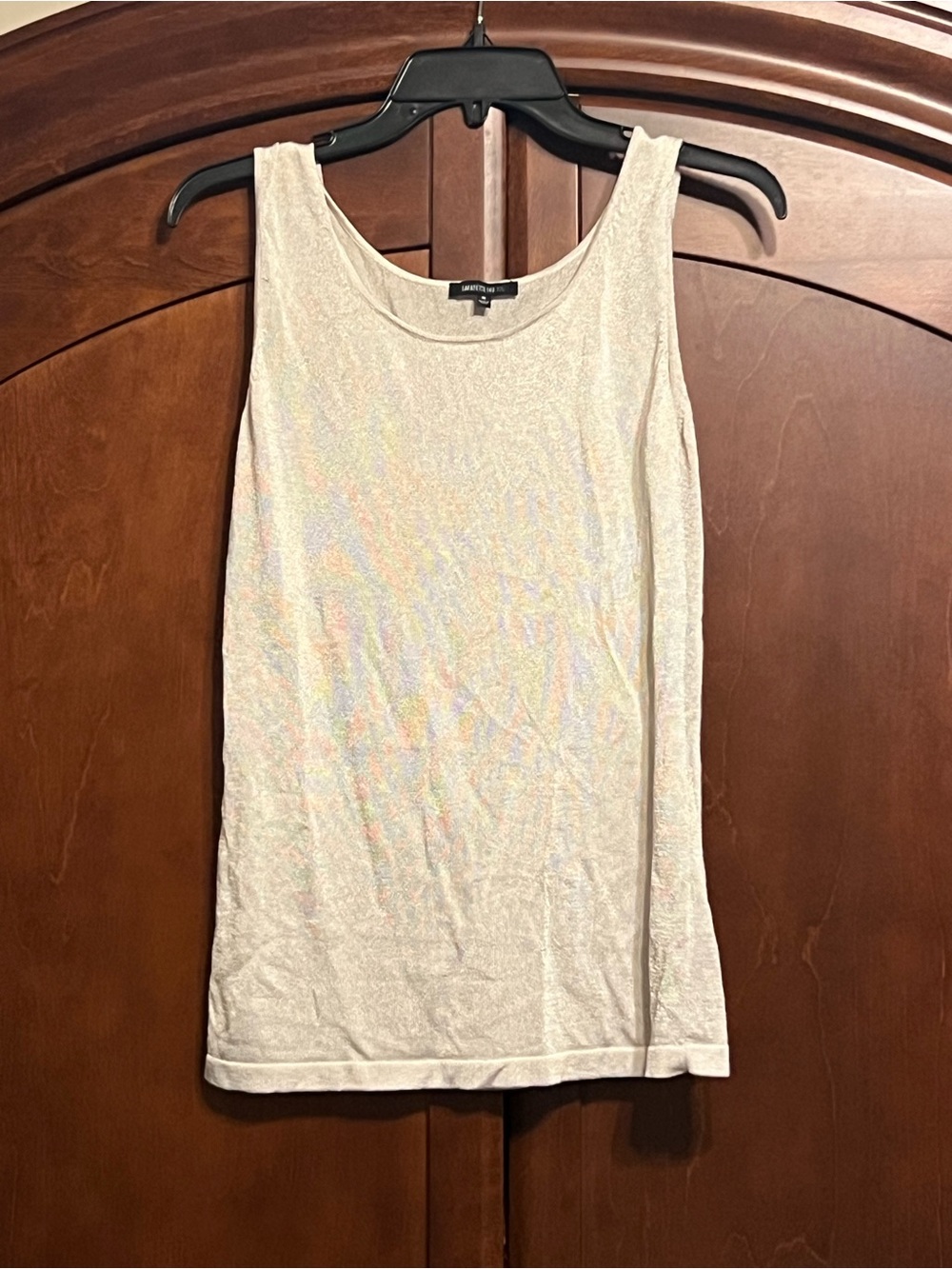 Lafayette 148 New York Cream Scoop Neck Tank Top